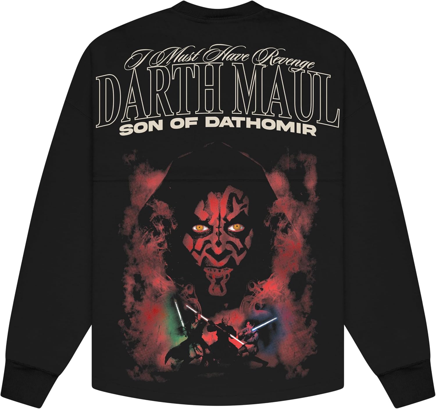 Spirit Jersey STAR WARS, colección oficial de Disney Star Wars, camiseta de manga larga de gran tamaño, unisex, 100% algodón