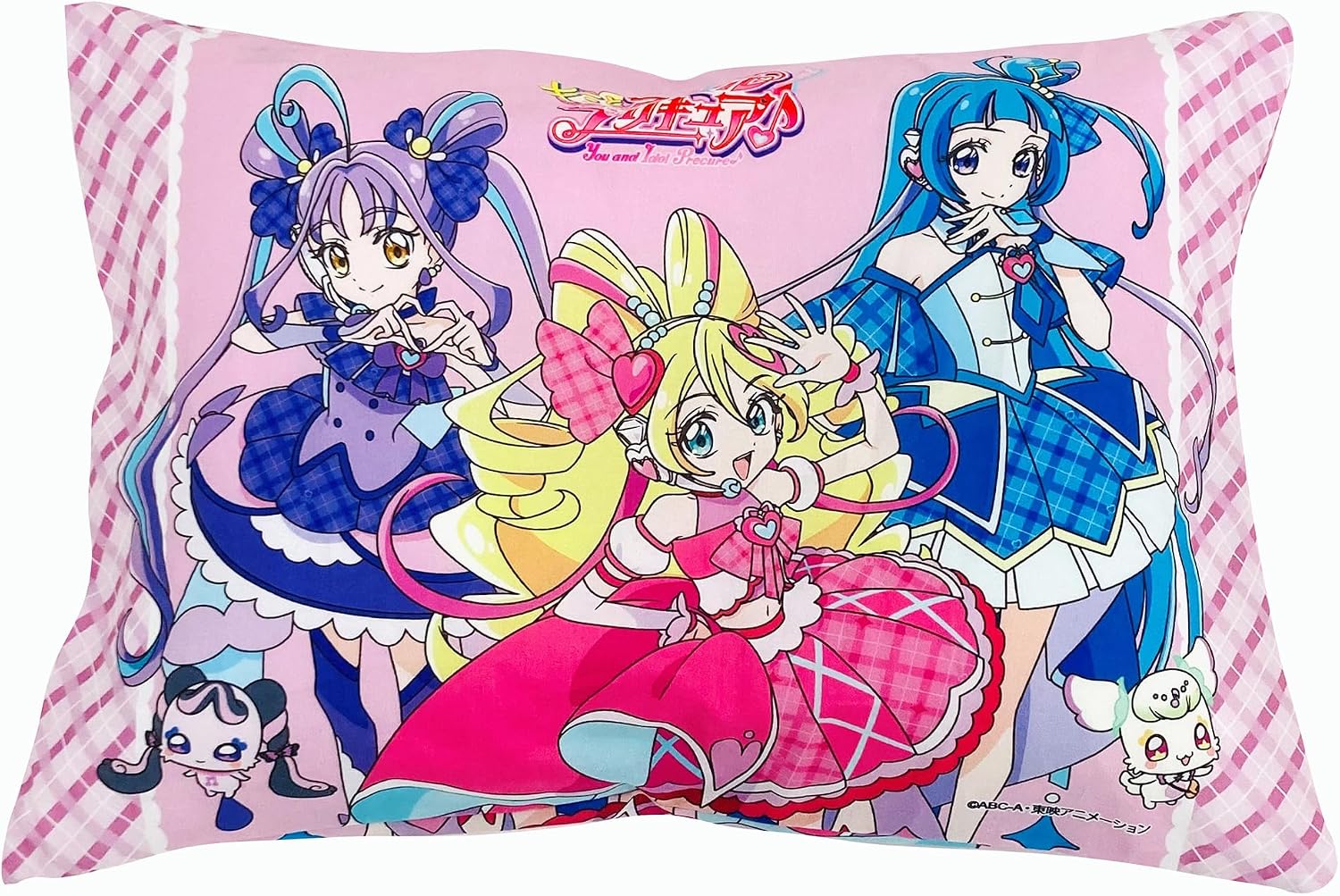 MORiPiLO Children's Pillow, Low Profile, My Melody and Kuromi, Sanrio Characters, Love Love Pink, Approximately 11 x 15.4 inches (28 x 39 cm), Skin-friendly 100% Cotton Fabric, Washable, Cover