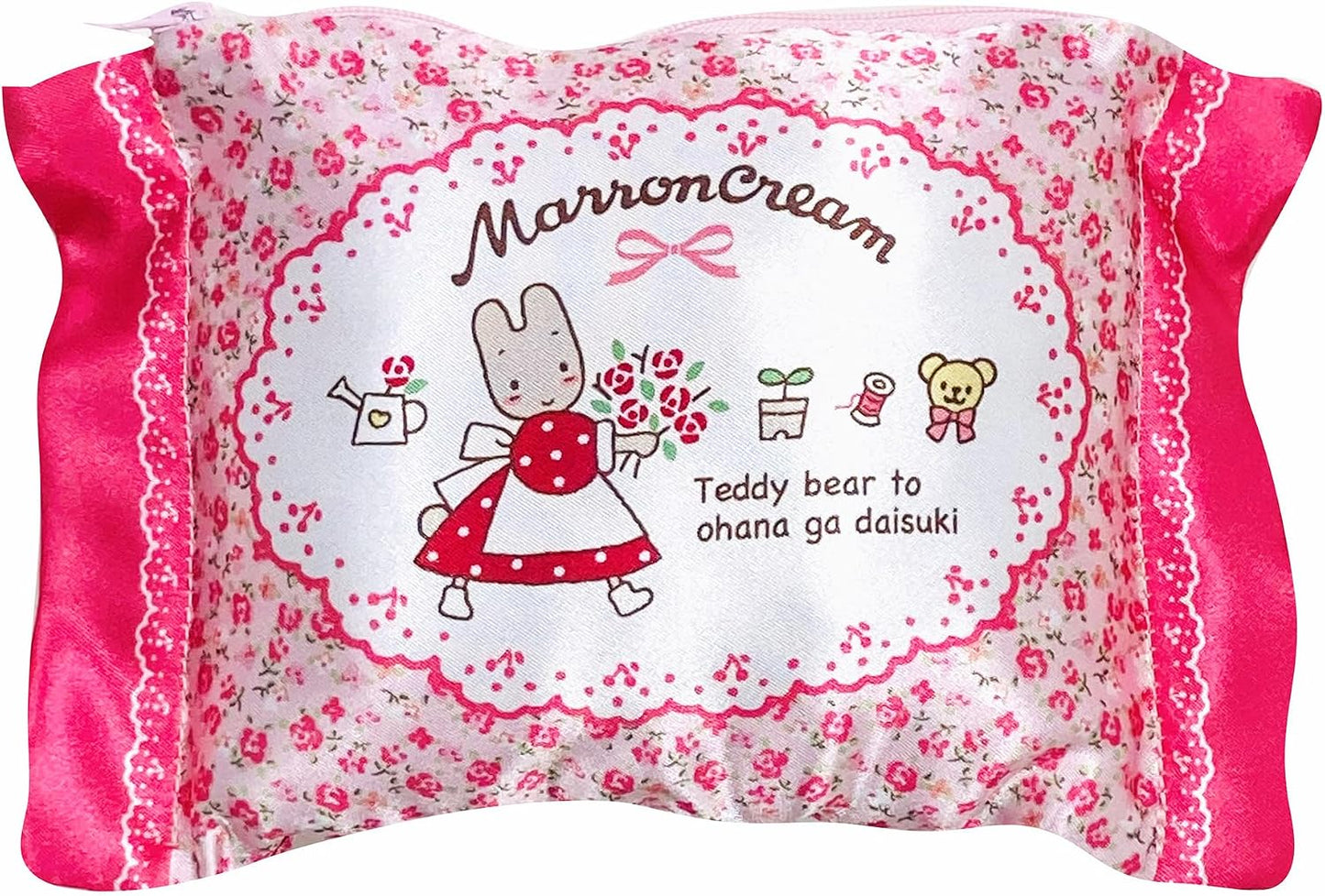 MORIPiLO Hello Kitty Tissue Case, Sanrio Characters, Merchandise, Plush Pouch, Small, Cute, 7.9 x 5.5 inches (20 x 14 cm), Pillow Pouch, White