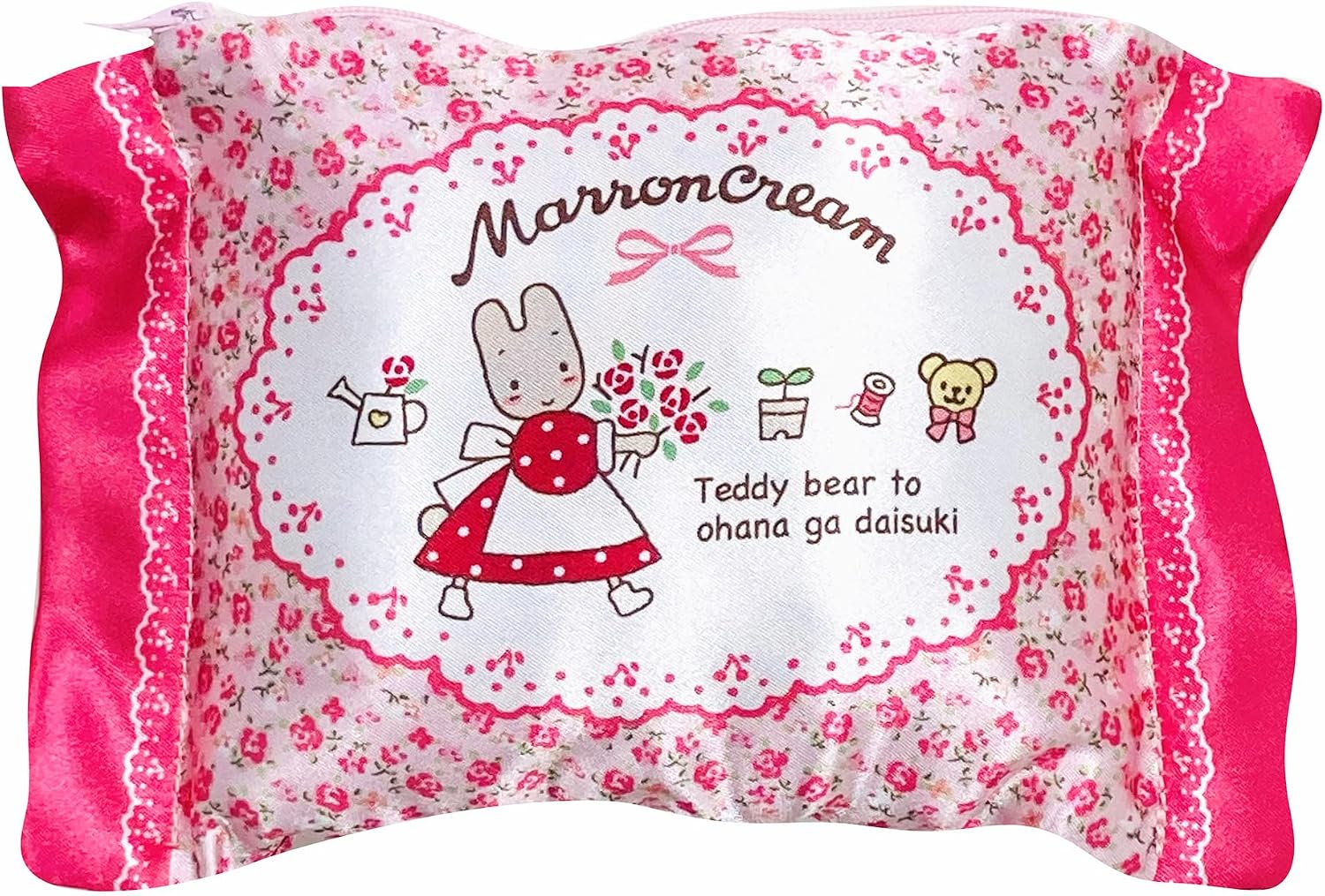 MORIPiLO Hello Kitty Tissue Case, Sanrio Characters, Merchandise, Plush Pouch, Small, Cute, 7.9 x 5.5 inches (20 x 14 cm), Pillow Pouch, White