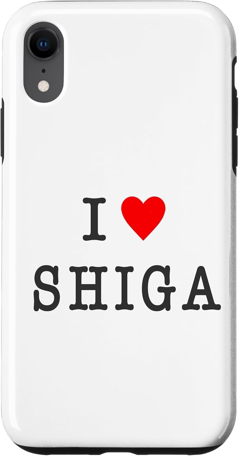 アイラブ・SHIGA 滋賀（I Love ハート）【47都道府県】ジモティ プレゼント お土産 面白 スマホケース iPhone 14 Plus 用