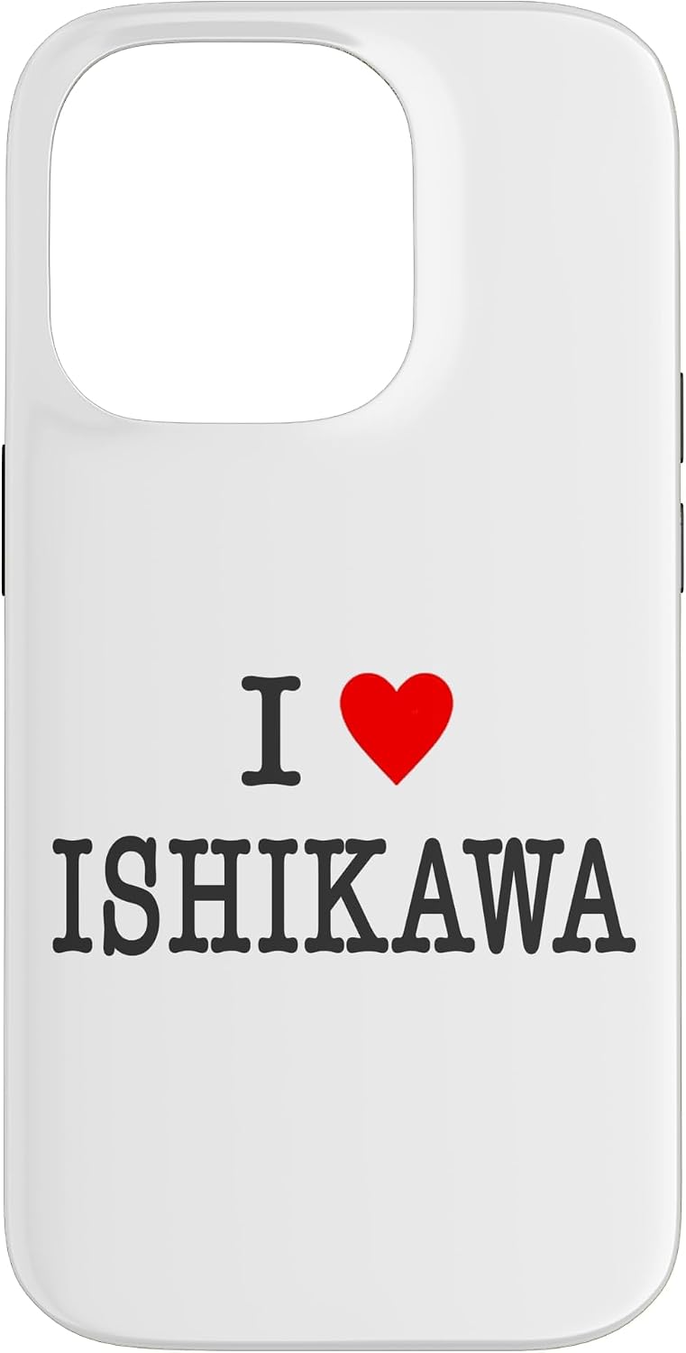 アイラブ・ISHIKAWA 石川（I Love ハート）【47都道府県】ジモT ティ 地元愛 旅行 グッズ お土産 面白 スマホケース iPhone 7 Plus/8 Plus 用