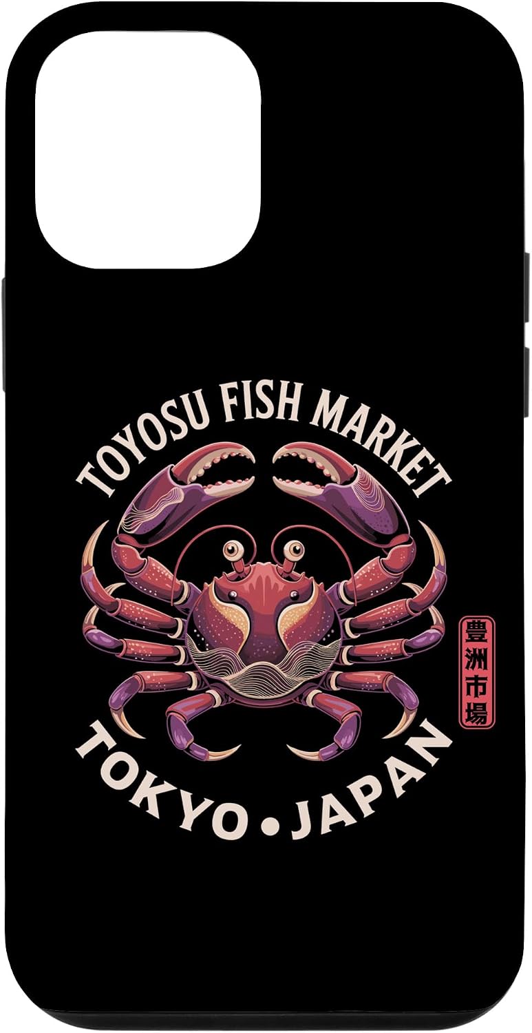 豊洲魚市場 東京ジャパン かに 漢字 お土産 スマホケース iPhone 15 Plus 用