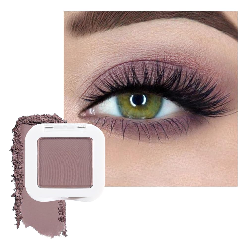 FeiCuiYun - Paleta de sombra de ojos mate monocromática, sombra de ojos verde bosque mate para mujeres mayores, mini sombra de ojos prensada pigmentada impermeable, vegana, con talco, libre de