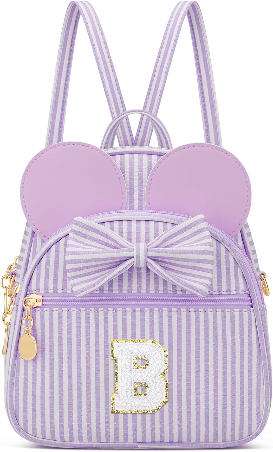 Regalo de cumpleaños personalizado para niñas pequeñas, mochila pequeña con inicial para niñas pequeñas, lindo mini bolso para niños de 3 a 10 años, rosa A