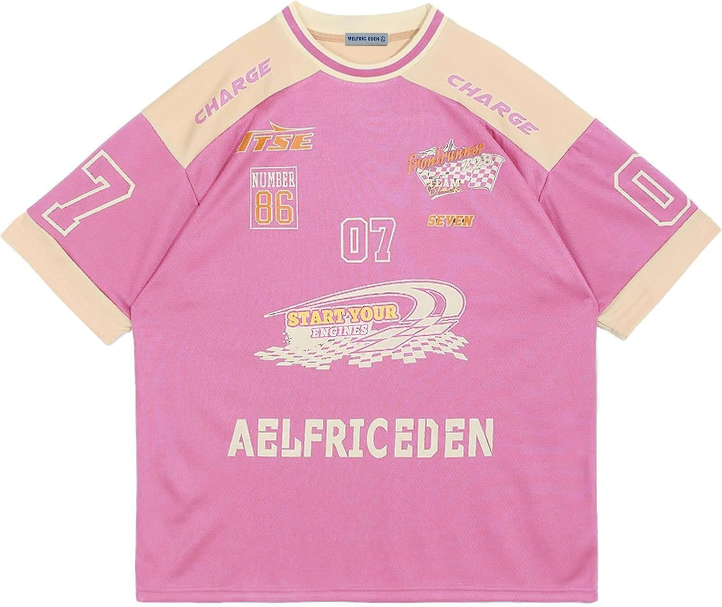 Aelfric Eden - Camisetas vintage de los años 90 de gran tamaño unisex con estampado gráfico, jersey informal, ropa de calle, top de verano