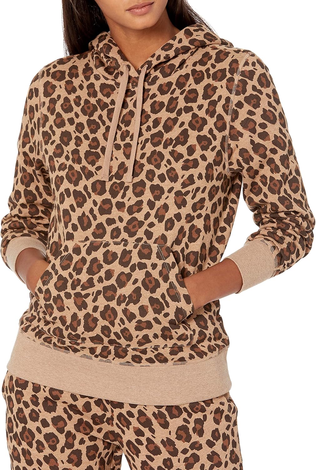 Essentials Sudadera con capucha, de vellón, para mujer
