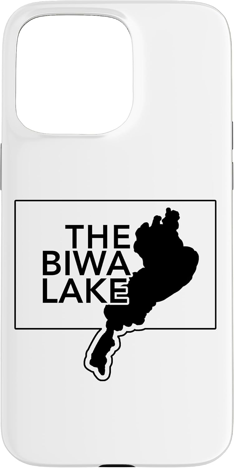 THE BIWA LAKE 琵琶湖 滋賀 地図【47都道府県】ジモTティ JIMO-T 地元愛 お土産 プレゼント 面白 スマホケース iPhone 16 Plus 用