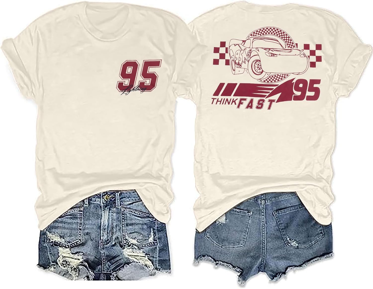 Camisas de coche para mujer, camisetas de Magic Kingdom, camisetas de carreras de coches, camisa de manga corta para viaje de vacaciones