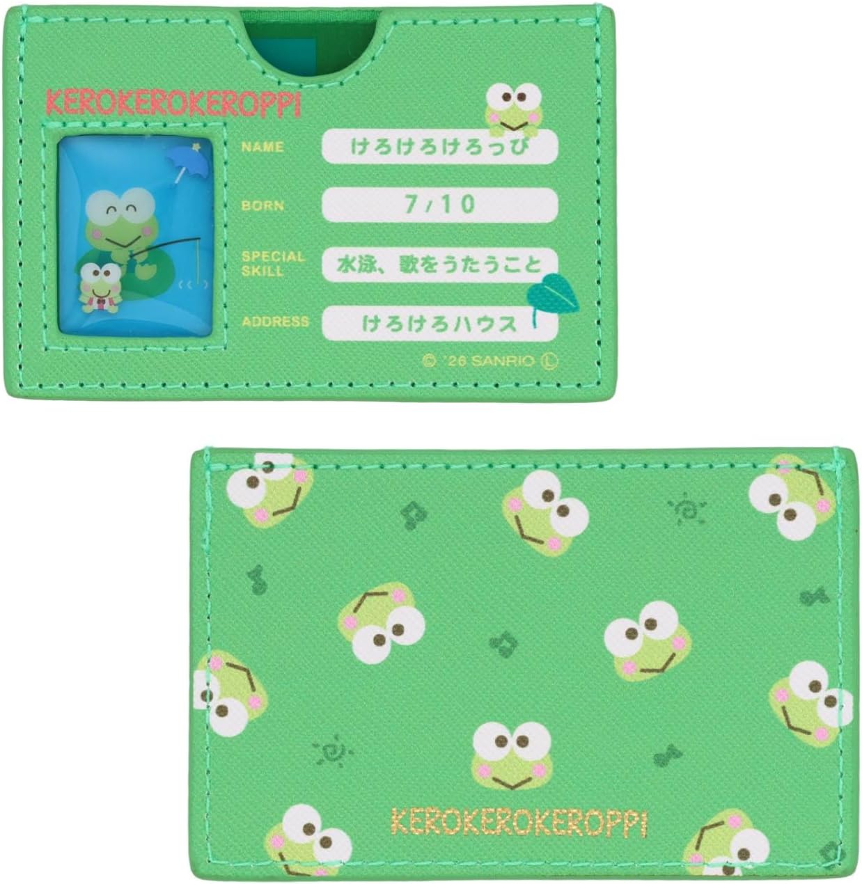 Shovido Sanrio Minor Card Case, Includes Clear Card to Conceal Your Face, Ghostess