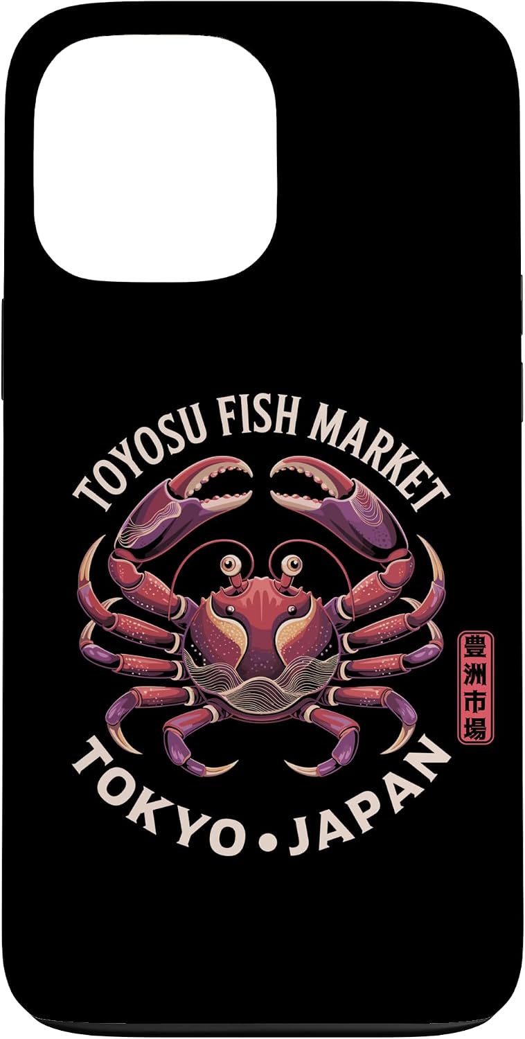豊洲魚市場 東京ジャパン かに 漢字 お土産 スマホケース iPhone 15 Plus 用