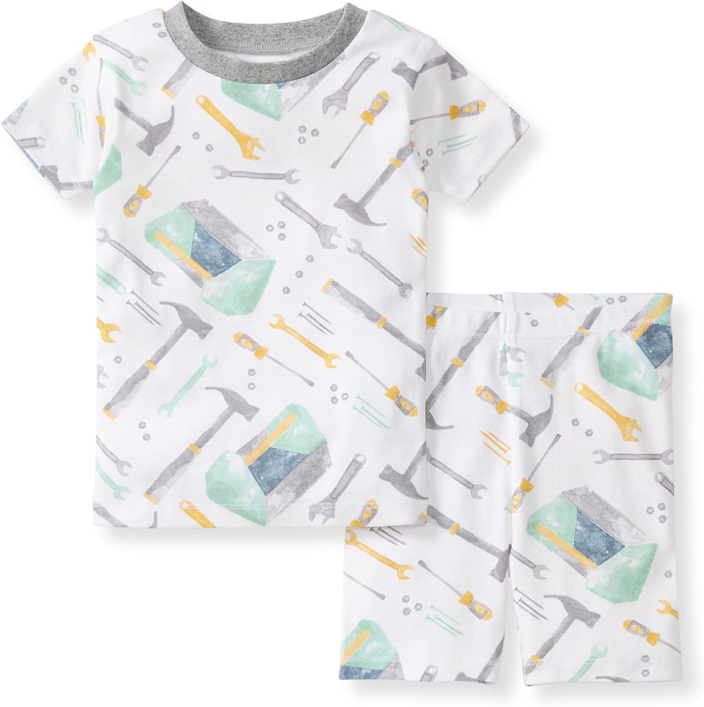Burt's Bees Baby Pijama unisex de algodón, camiseta de manga corta de 2 piezas y pantalones cortos | Snug fitting, yet comfy warm weather pajamas sets are made in our classic rib fabric
