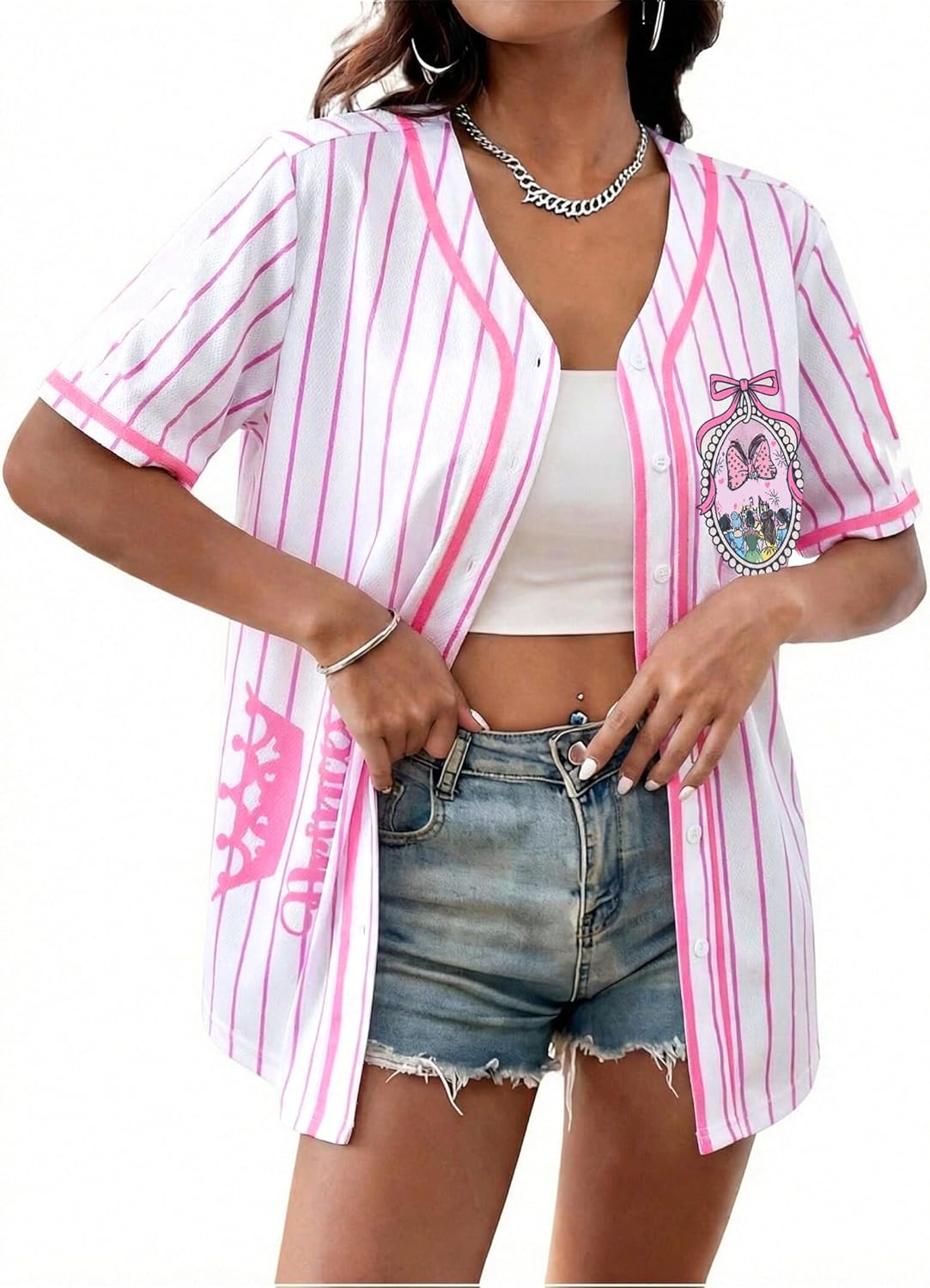 KIDDAD Camisetas mágicas para mujer, camiseta de béisbol de princesa, camiseta gráfica de castillo mágico, camiseta familiar de viaje de vacaciones