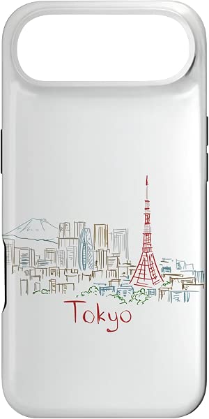 東京 日本 旅行 お土産 パノラマ 都市 ランドマーク ギフト スマホケース iPhone SE (2020) / 7 / 8 用
