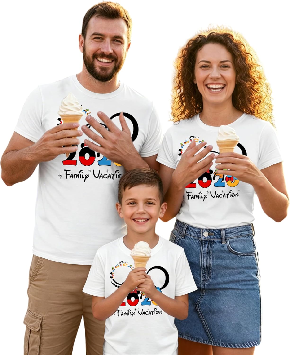 Camisas a juego para vacaciones familiares: camisa mágica con gráficos de dibujos animados 2026, trajes a juego para la familia, camisetas divertidas de viaje de verano