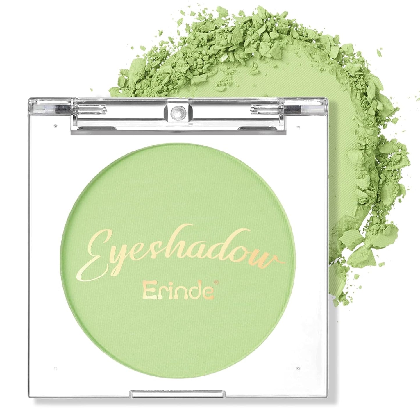 Erinde Paleta de sombra de ojos mate marrón individual, sombra de ojos de terciopelo maquillaje natural compacto en polvo, maquillaje de ojos de larga duración, ultra mezclable, color pigmentado