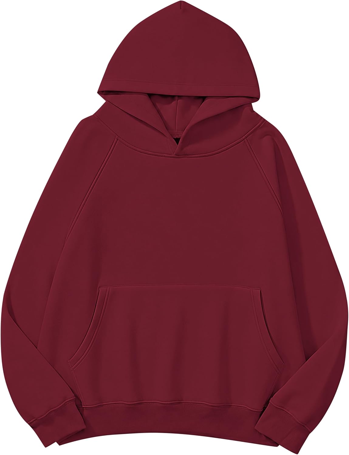 Lauweion - Sudaderas con capucha básicas de forro polar para mujer, con estampado de letras, manga larga, bolsillo canguro, hombros caídos, estilo holgado