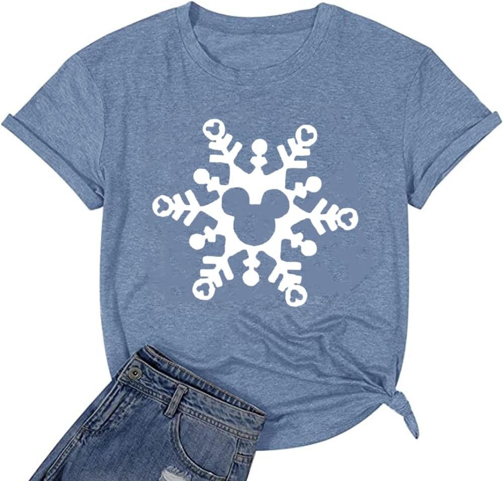 Camiseta de manga corta con diseño de castillo mágico para mujer, diseño de hadas, informal, para vacaciones, vacaciones