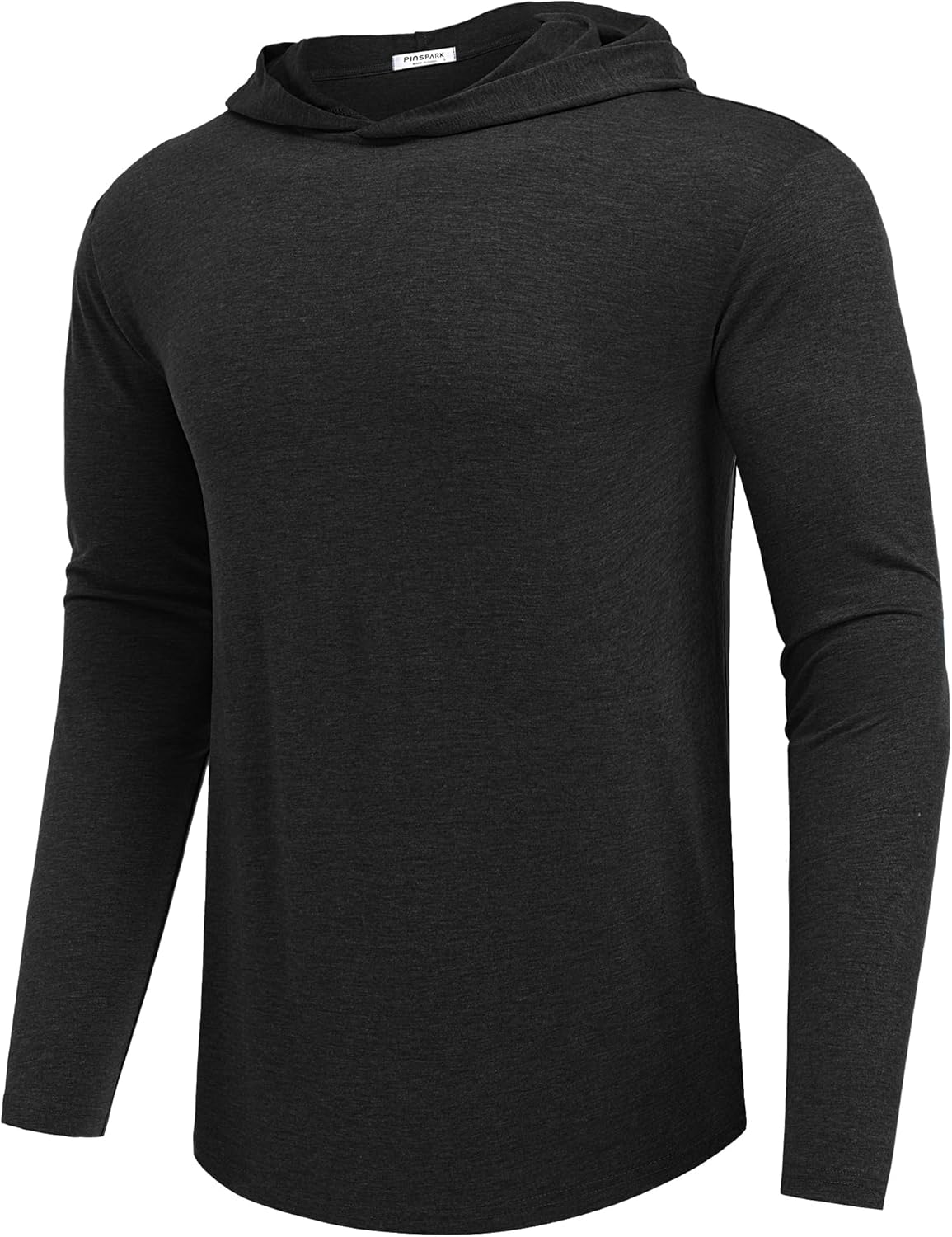 PINSPARK Sudaderas ligeras con capucha tipo pullover para hombres, manga larga, sudadera con capucha para golf, gimnasio, entrenamiento, sudadera atlética