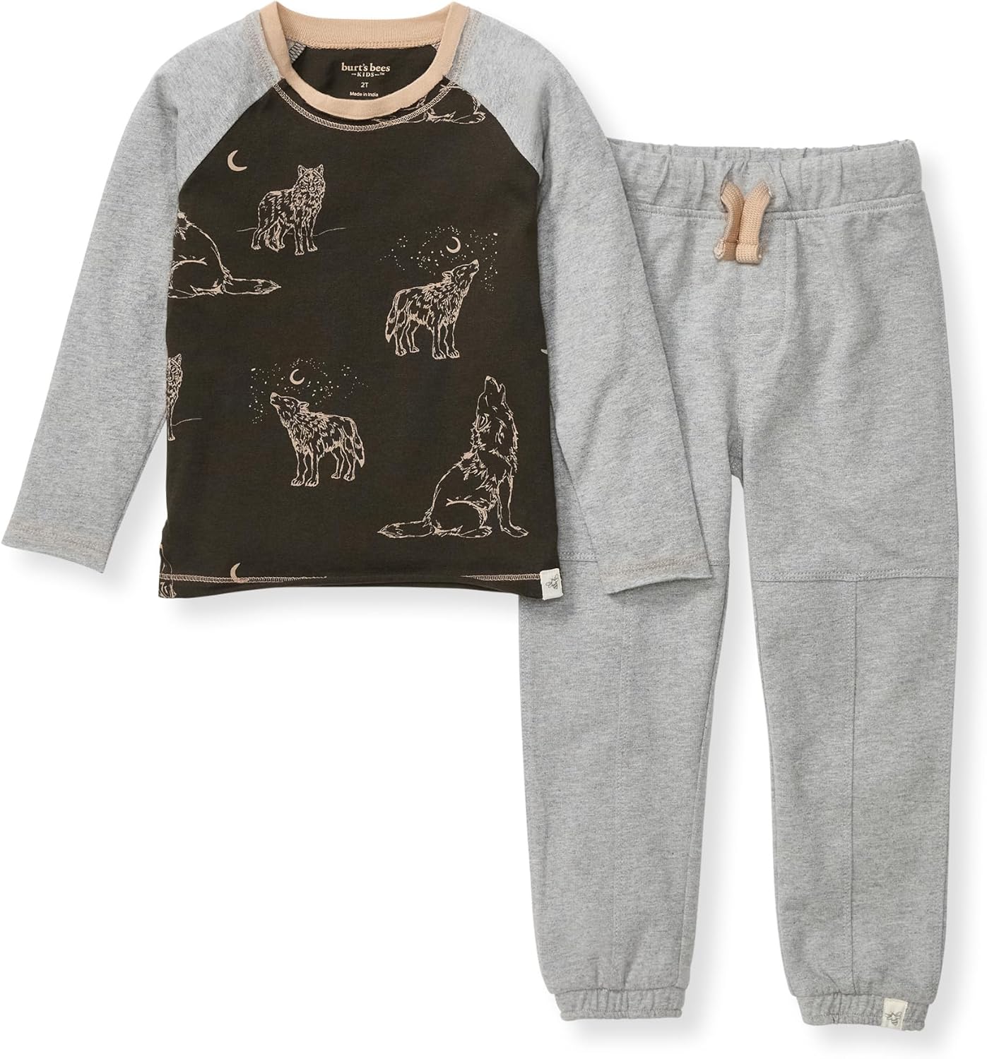 Burt's Bees Baby Boys Shirt and Pant Set, Long Sleeve Top & Bottom Outfit Bundle, 100% Organic Cotton