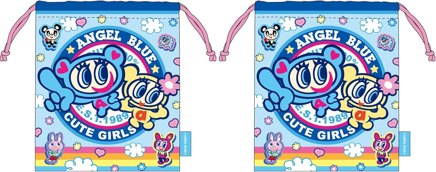 J's Planning Sanrio Drawstring Bag, Kuromi Trend, H8.3 x W7.1 inches (21 x 18 cm) FRK958