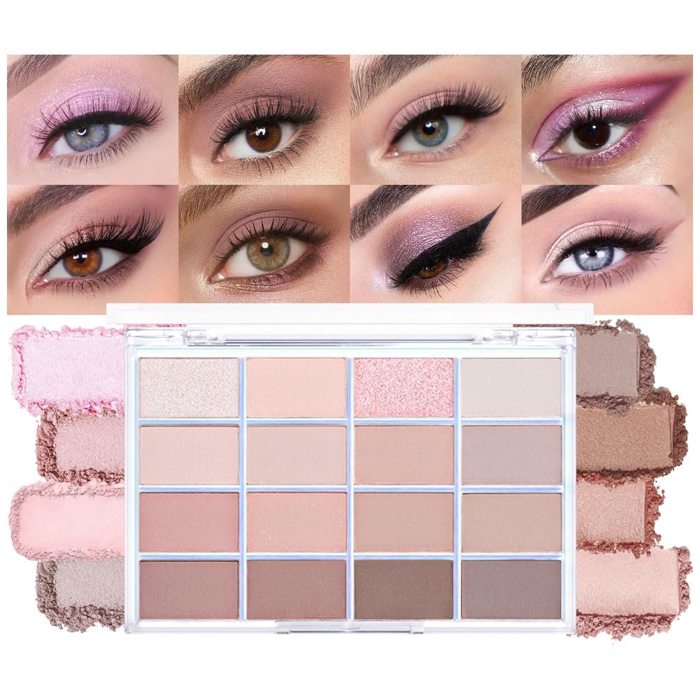 CAKAILA Brown Eyeshadow Palette-Neutral Nude Brown Smokey Eye Shadow Palette,Rose Gold Bronze Naked Cream Eyeshadow Palette Makeup,Natural Eyeshadow for Eyes Long Lasting Naturing-Looking