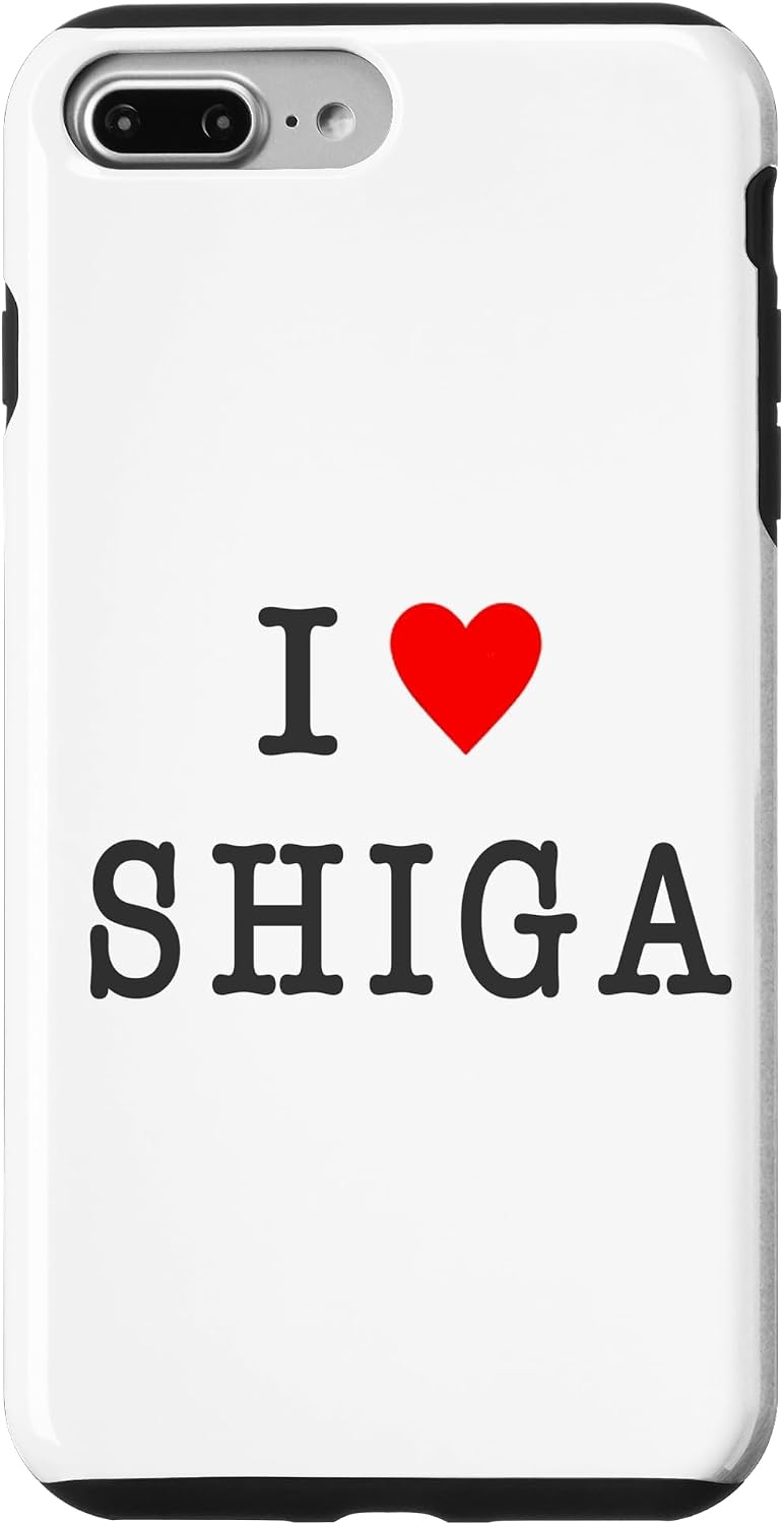 アイラブ・SHIGA 滋賀（I Love ハート）【47都道府県】ジモティ プレゼント お土産 面白 スマホケース iPhone 14 Plus 用
