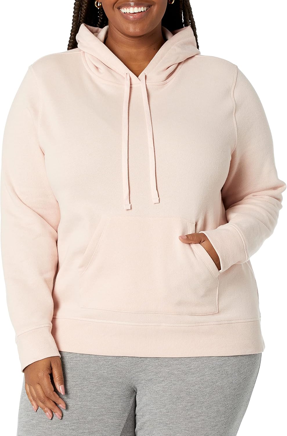 Essentials Sudadera con capucha, de vellón, para mujer