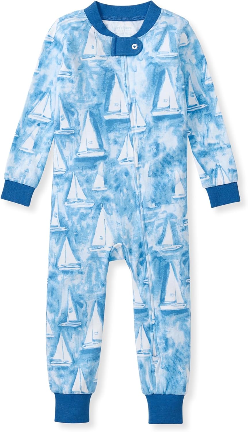 Burt's Bees Baby Unisex Footless Sleeper Pajama, 1-Pc Zip-Up Footie Pajama | Snug-fit organic cotton footless PJs features an easy 2-way zipper for easy nighttime changes