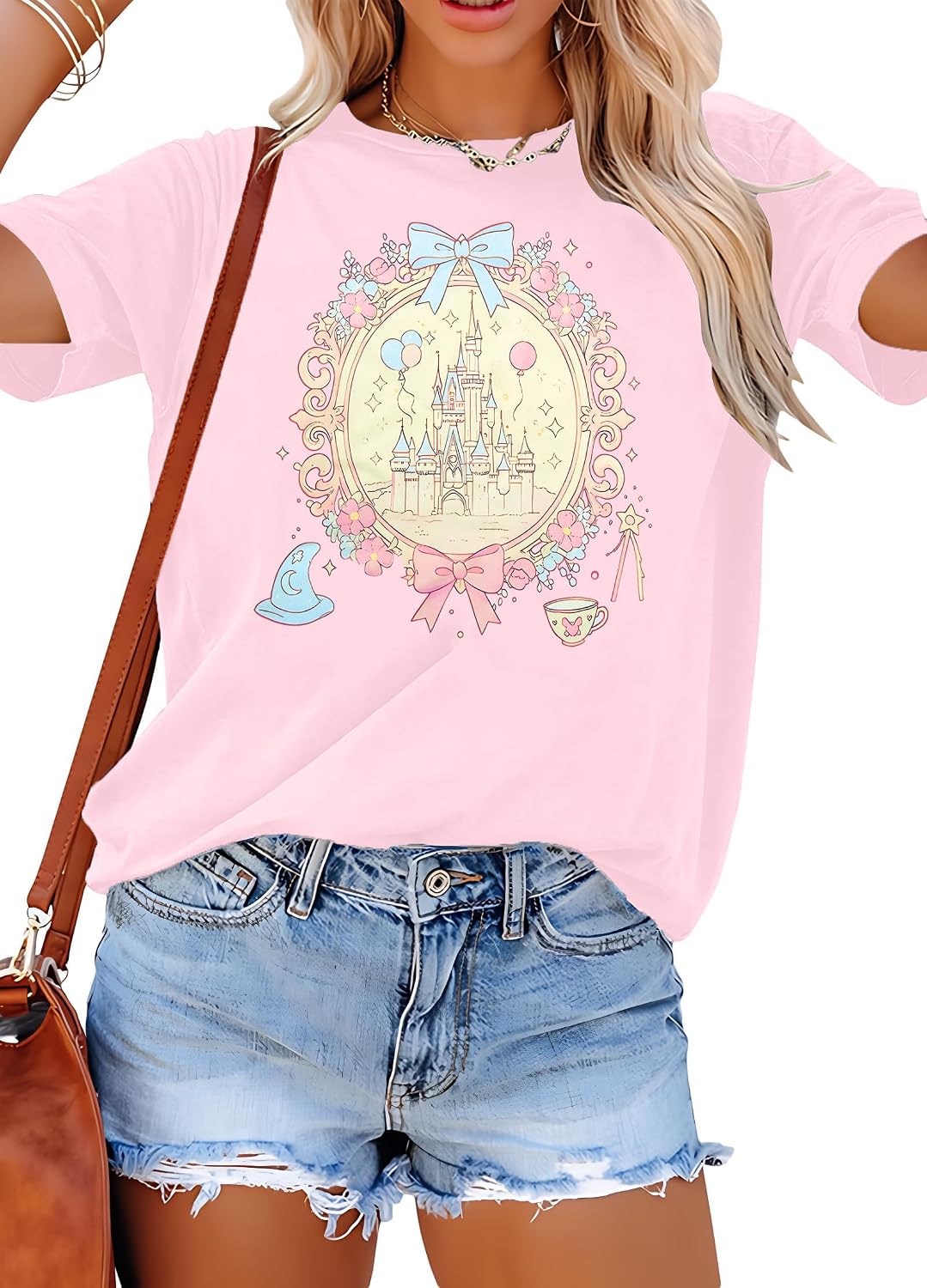 Camisa Mágica para Mujer, Playera del Reino Mágico, Playera de Vacaciones Familiares, Camiseta del Castillo, Cree en la Magia, Tops para Viaje de Verano