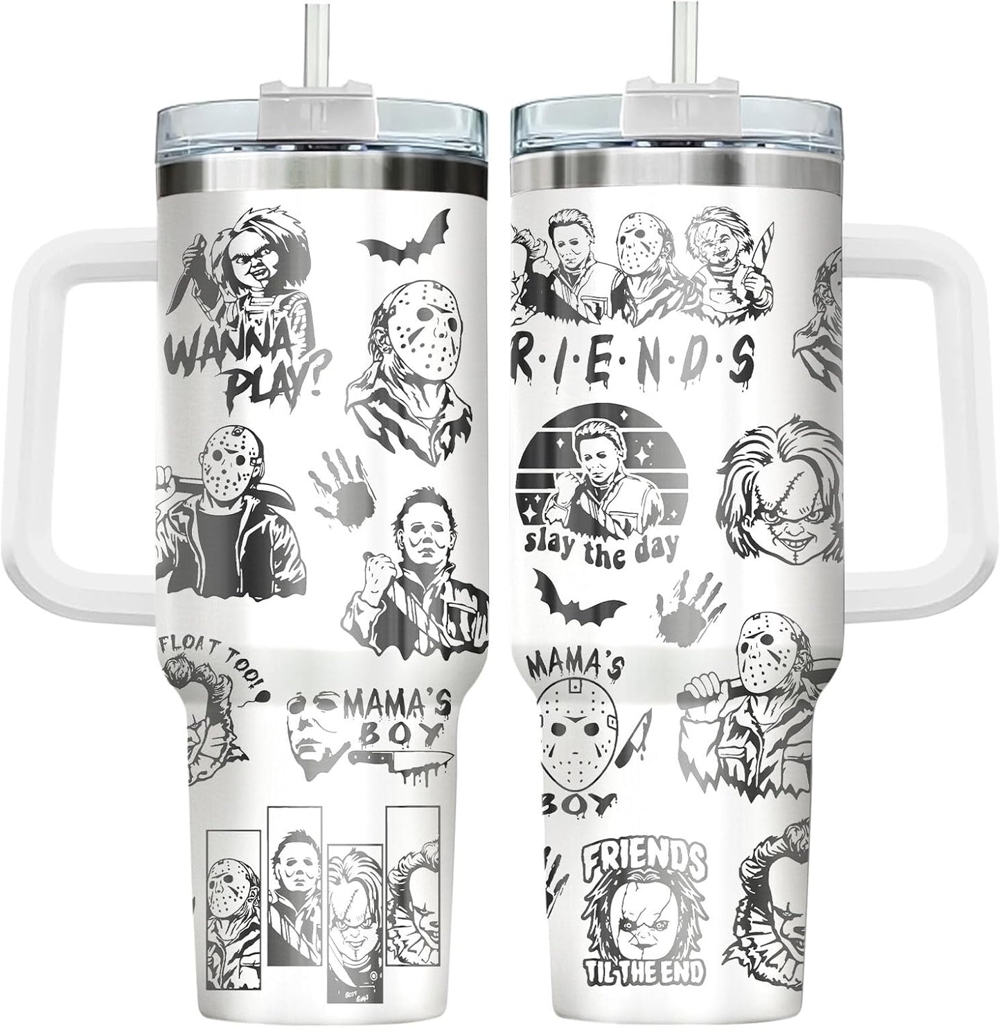 34HD Lord Fantasy Adventure - Vaso de café con aislamiento de acero inoxidable de 40 onzas, taza de viaje con asa y tapa para pajilla, segunda taza de café, regalos para amantes de los libros