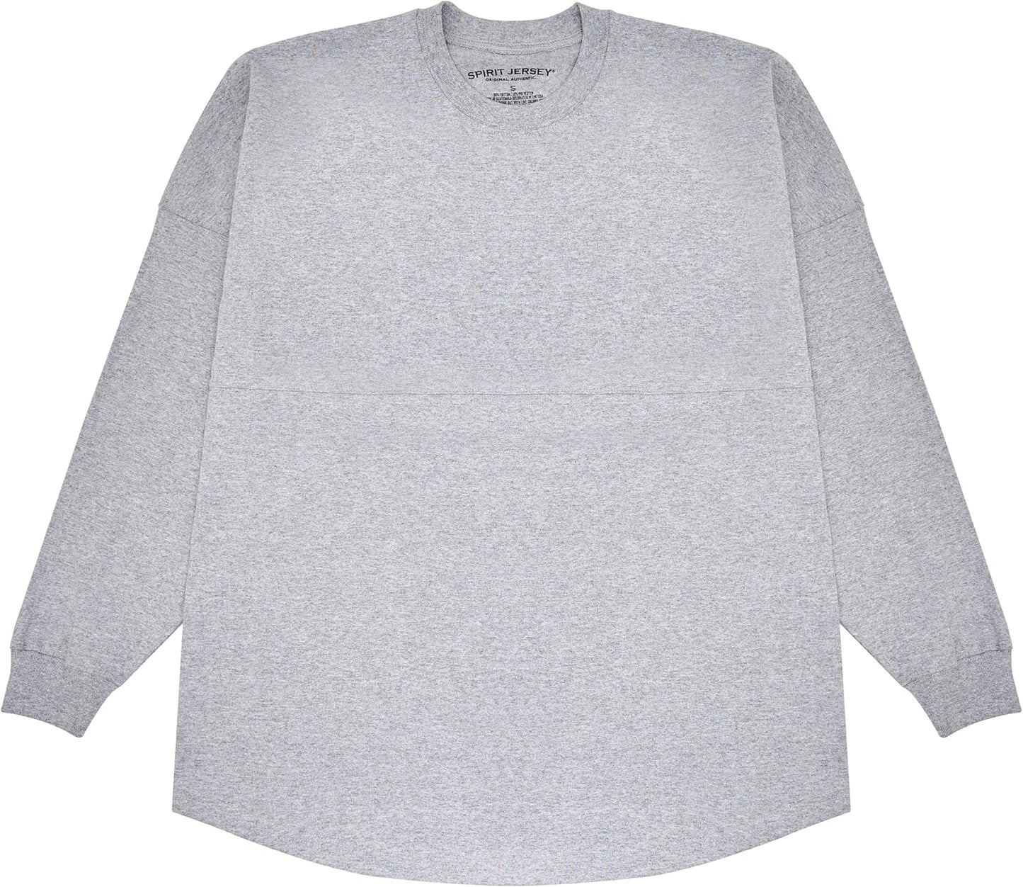 Spirit Jersey Core Essential Jersey, de gran tamaño, unisex, de manga larga, pesado, preencogido, 100% algodón