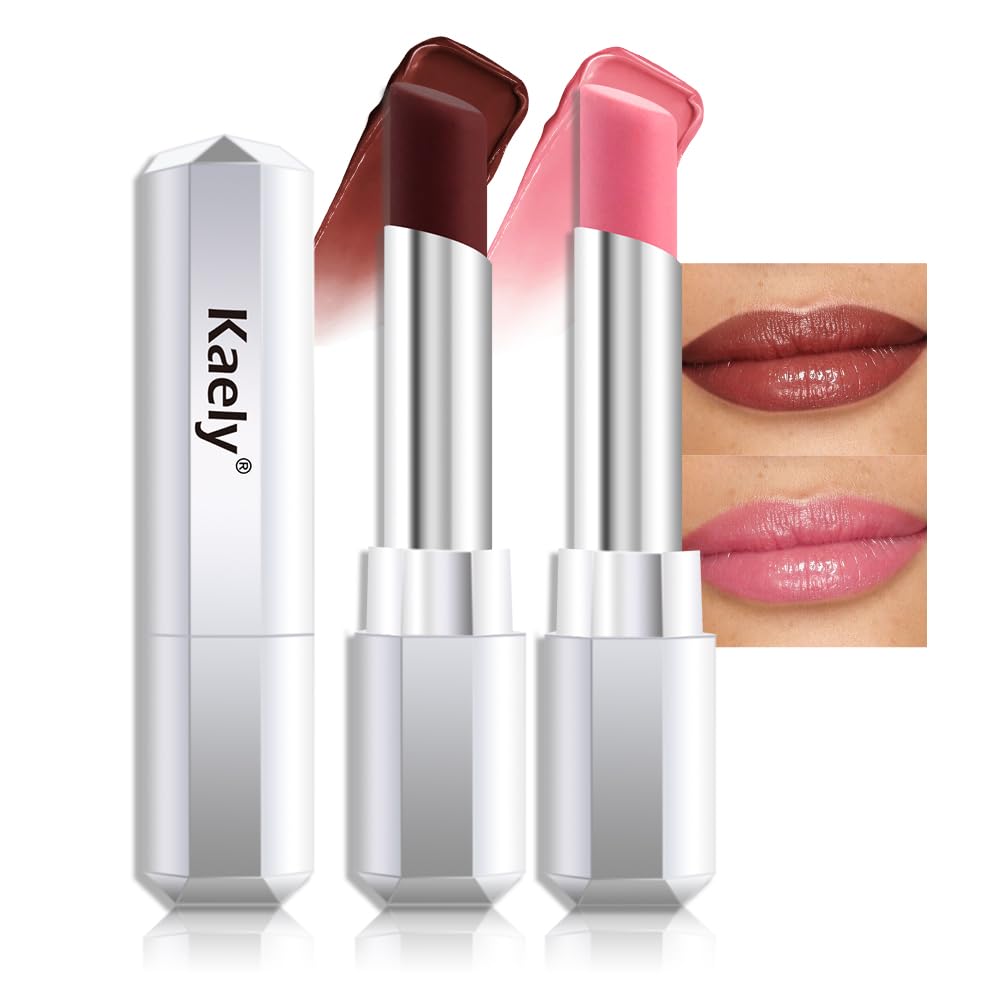 Kaely Lápiz Labial Tintado Bálsamo Labial de Mahoma Miel, Lápiz Labial de Brillo Hidratante para Labios Secos de Mujeres, Bálsamo Labial Nutritivo Brillante Lápiz Labial Tinta Maquillaje, Ligero