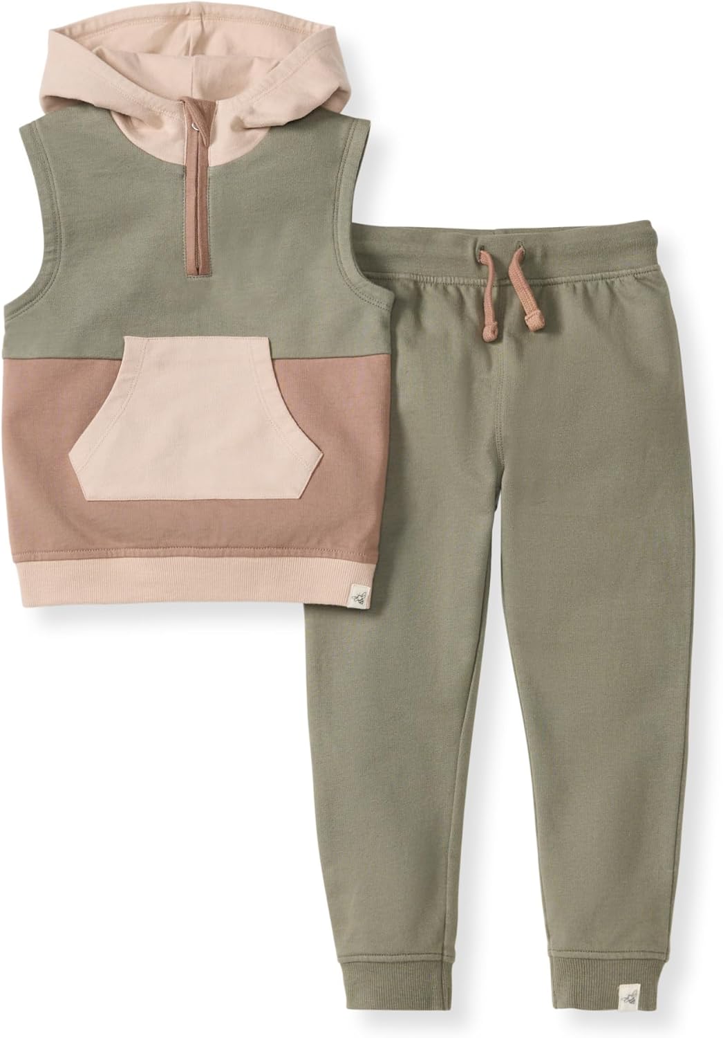 Burt's Bees Baby conjunto de camisa y pantalón para bebé niño, conjunto de camiseta de manga larga y pantalón, 100% algodón orgánico