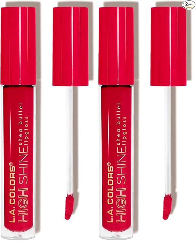 Manteca de Karité Lip Gloss de lato brillo L.A. Colors, de 0,14 onza, Transparente