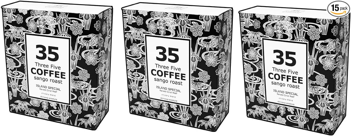 35COFFEE Coffee ISLAND SPECIAL Coral Roast Chicory Blend Tetra Bag Coffee 1 Box (5 Pack) Okinawa Souvenir