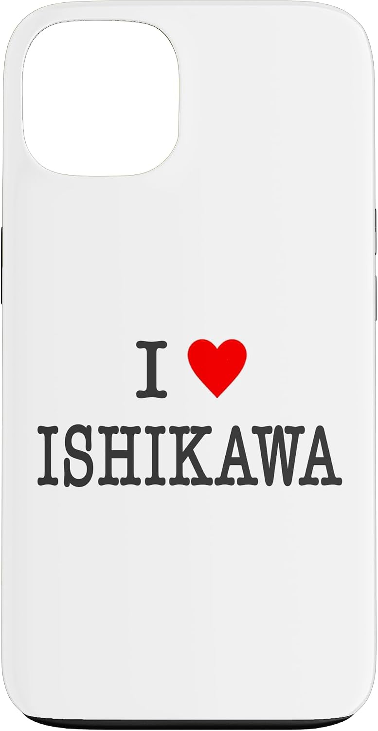 アイラブ・ISHIKAWA 石川（I Love ハート）【47都道府県】ジモT ティ 地元愛 旅行 グッズ お土産 面白 スマホケース iPhone 7 Plus/8 Plus 用