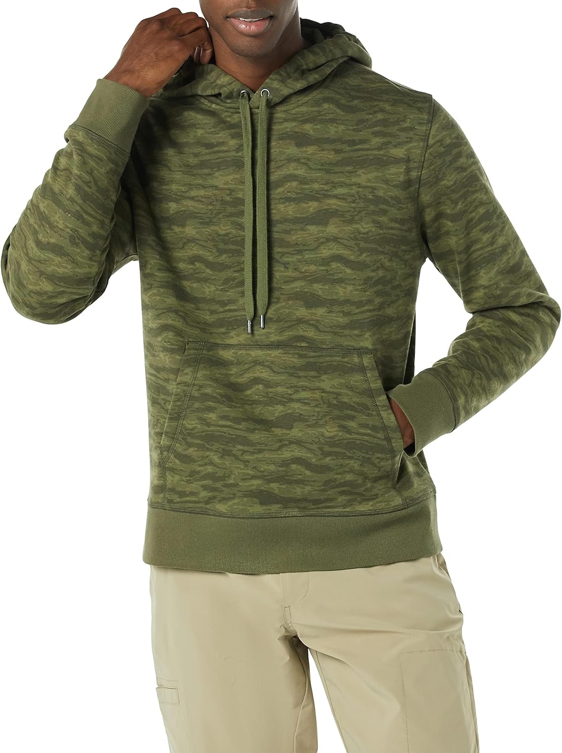 Essentials Sudadera de vellón con capucha para hombre (disponible en tallas para hombres grandes y altos)