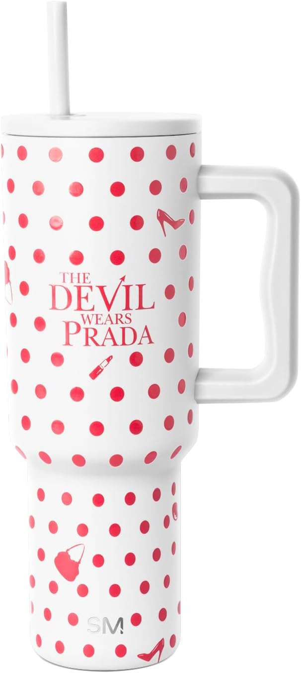 Simple Modern Disney Vaso de 40 oz con Asa y Tapa con Pajita | Botella de Agua de Acero Inoxidable Aislada Reutilizable Taza de Viaje | Regalos para Mujeres | Colección Trek | 40oz | Mickey Mouse