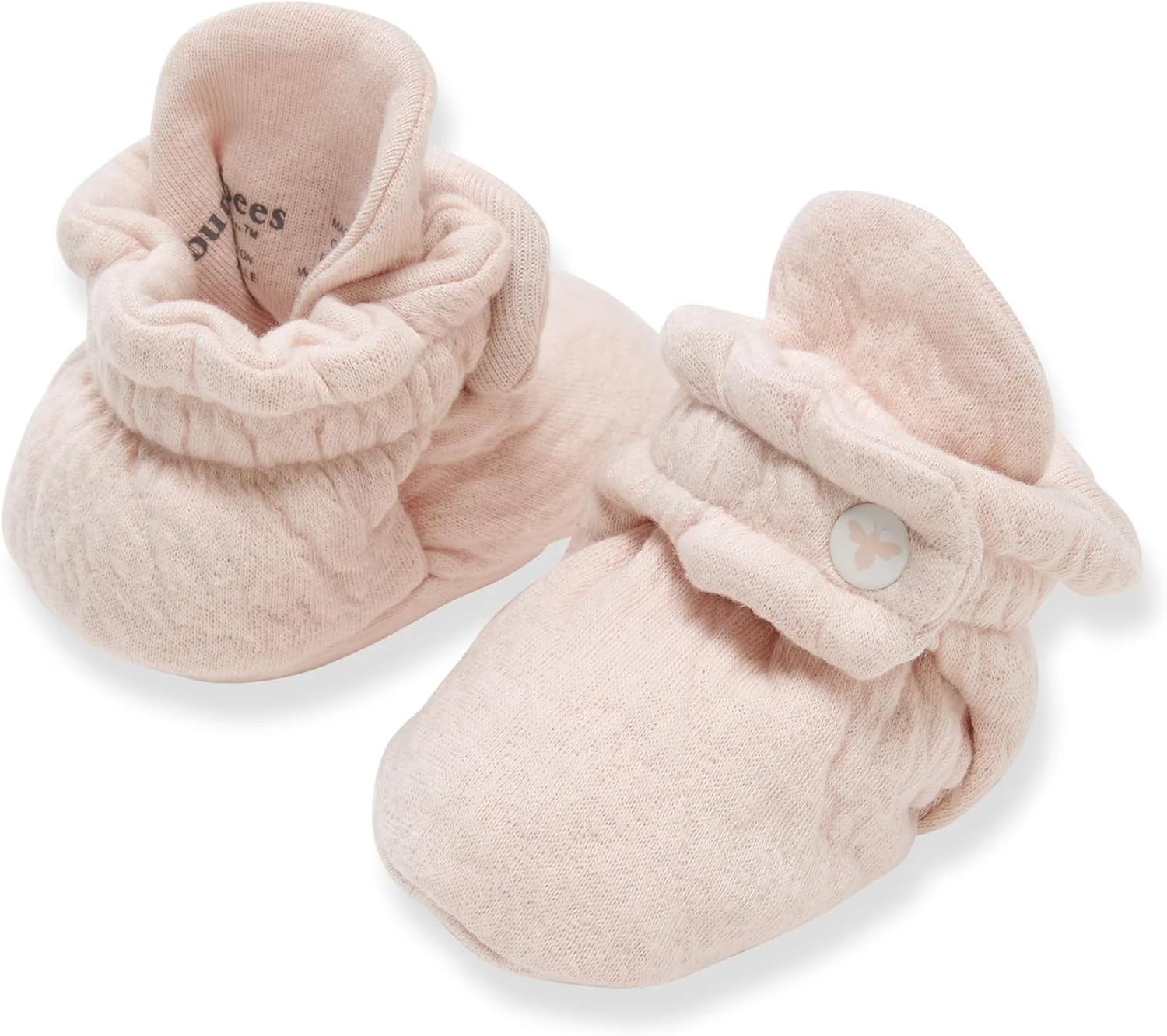 Burt's Bees Baby Botines ajustables para bebé, 100% algodón orgánico, botas fáciles de poner y quitar, ajuste cómodo, esencial para bebé