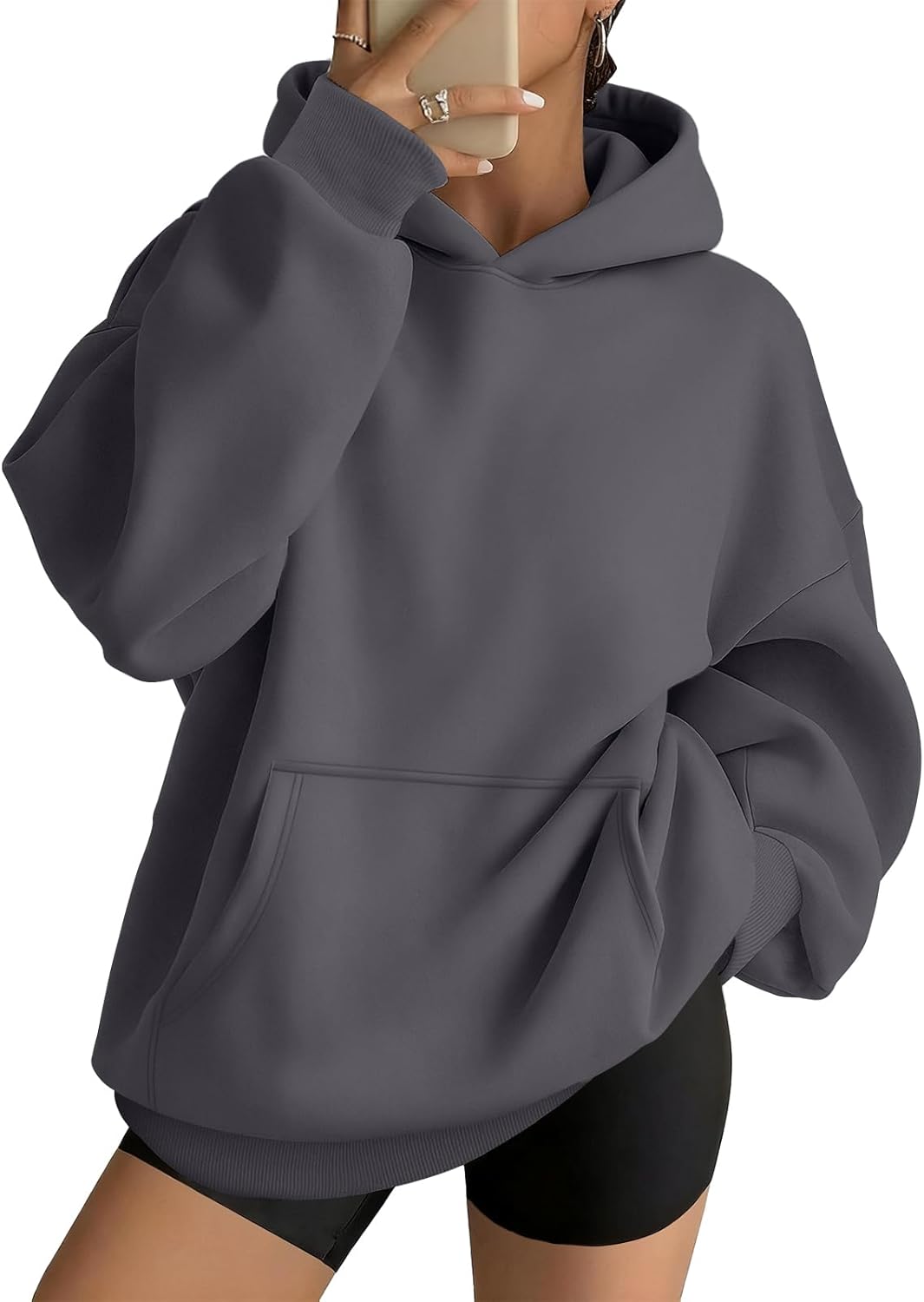AUTOMET Sudaderas con capucha grandes para mujer, de vellón, modernas, sudaderas con cremallera 2026 | Comfrt Wear, Oversized Fit Soft Fleece Pullover, Perfect For Trendy Streetwear, College Outfits, And Daily Home Wear