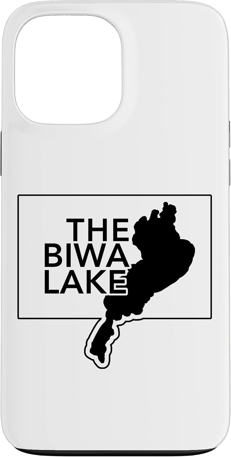 THE BIWA LAKE 琵琶湖 滋賀 地図【47都道府県】ジモTティ JIMO-T 地元愛 お土産 プレゼント 面白 スマホケース iPhone 16 Plus 用