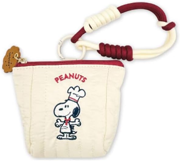 Marimo Craft SPCQ-683 Snoopy Snacktime Chef Series Acrylic Key Holder, Red, Approx. W 1.6 x H 2.3 x D 0.1 inches (40 x 59 x 3 mm)