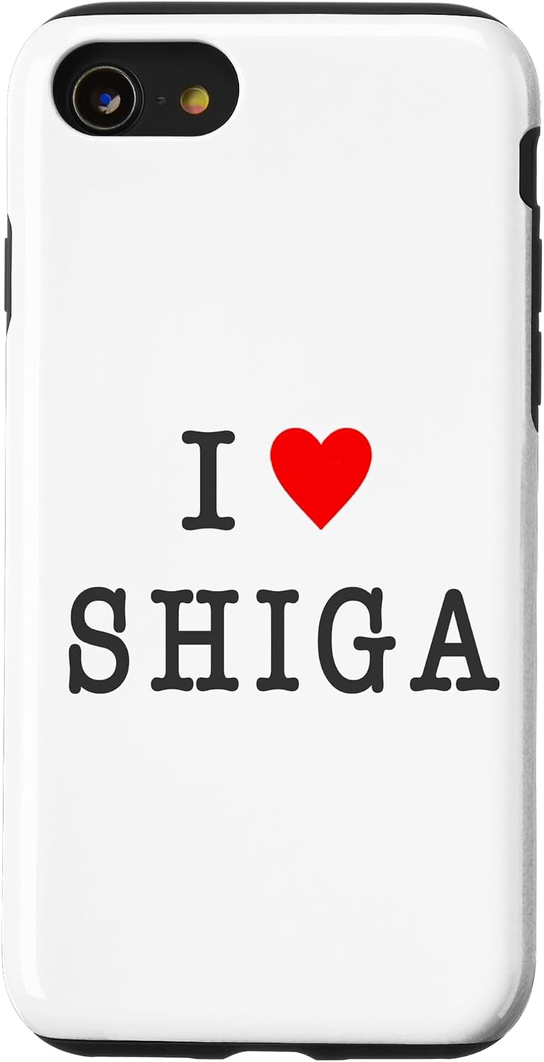 アイラブ・SHIGA 滋賀（I Love ハート）【47都道府県】ジモティ プレゼント お土産 面白 スマホケース iPhone 14 Plus 用