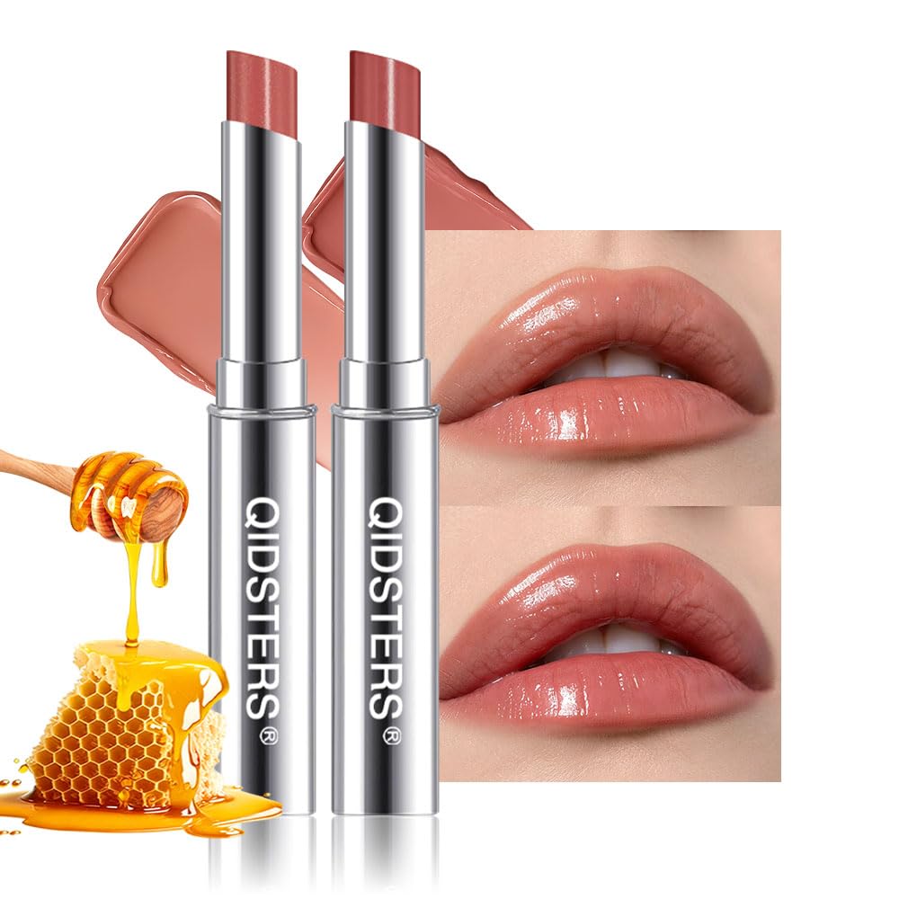 Honey Lipstick - Bálsamo labial tintado, mancha labial hidratante transparente para todos los tonos de piel (A-2Pcs-07 Mauve+09 Cherry, 2 unidades (paquete de 1))
