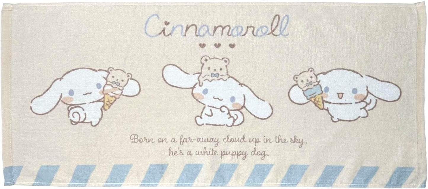 Nomura Towel Sanrio Characters Hello Kitty Face Towel, Set of 2, 13.4 x 29.5 inches (34 x 75 cm), 100% Cotton, Summer Days