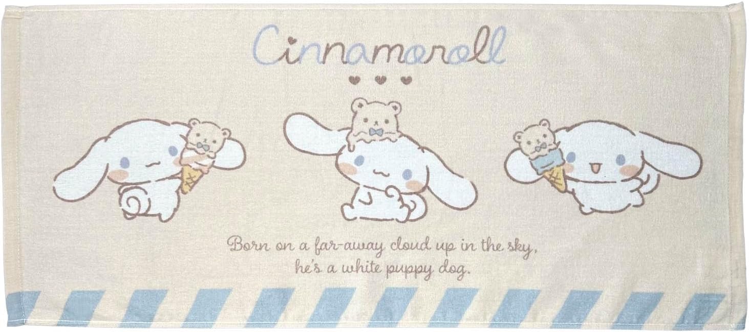 Nomura Towel Sanrio Characters Hello Kitty Face Towel, Set of 2, 13.4 x 29.5 inches (34 x 75 cm), 100% Cotton, Summer Days
