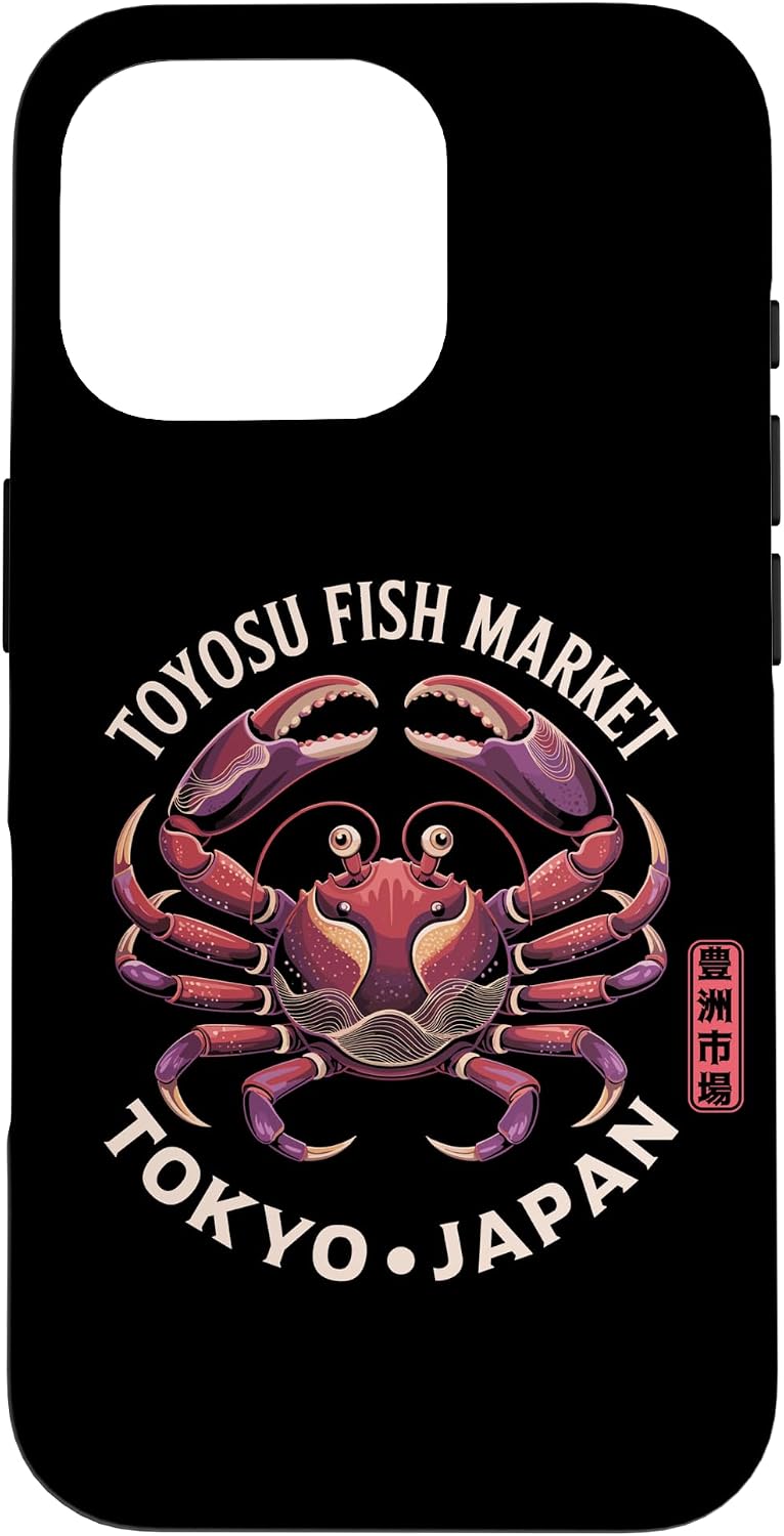 豊洲魚市場 東京ジャパン かに 漢字 お土産 スマホケース iPhone 15 Plus 用