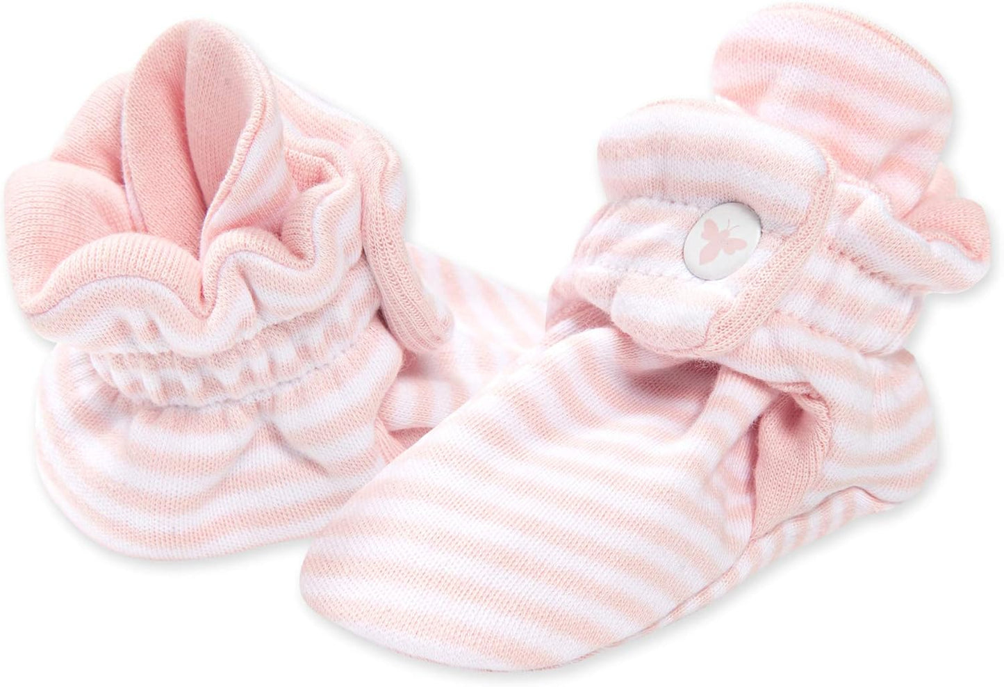 Burt's Bees Baby Botines ajustables para bebé, 100% algodón orgánico, botas fáciles de poner y quitar, ajuste cómodo, esencial para bebé