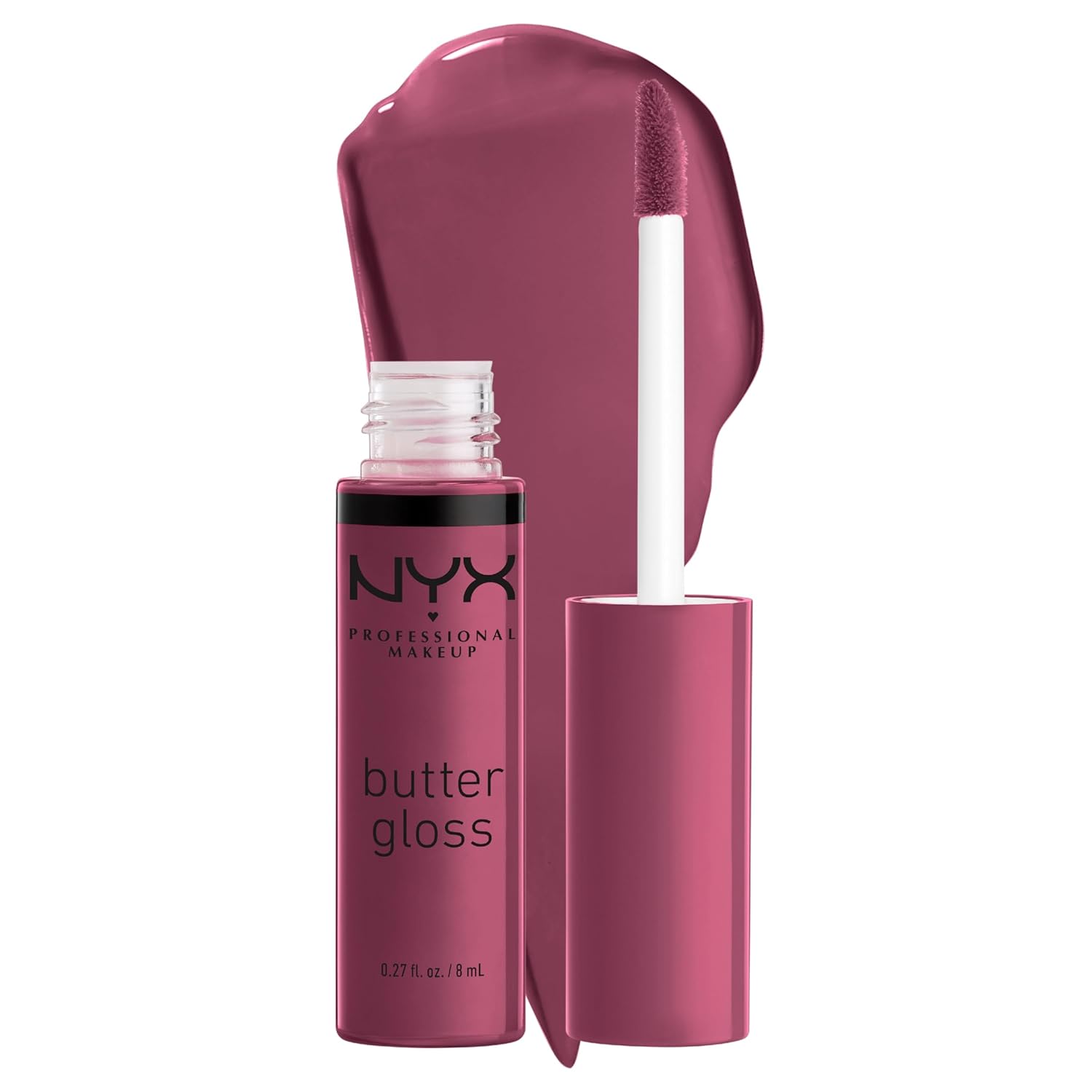 NYX MAQUILLAJE PROFESIONAL Brillo de mantequilla, brillo de labios no pegajoso - Tiramisu (Brown)